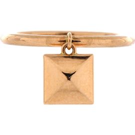 Pre-Owned Hermes Pre-Owned Hermes Clou d'H Charm Ring 18K Rose Gold Small