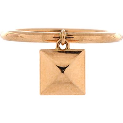 Pre-Owned Hermes Pre-Owned Hermes Clou d'H Charm Ring 18K Rose Gold Small