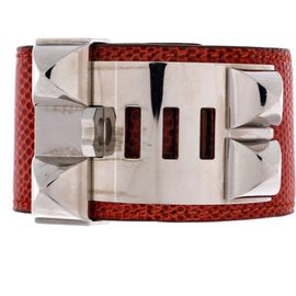 Pre-Owned Hermes Pre-Owned Hermes Collier de Chien Bracelet Lizard