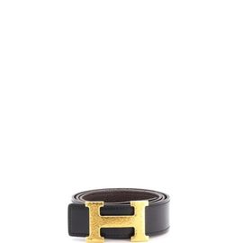 Pre-Owned Hermes Pre-Owned Hermes Constance Martelee H Reversible Belt Leather with Hammered Hardware Medium
