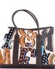 Pre-Owned Hermes Pre-Owned Hermes Electrique Garden Party Tote Printed Toile and Leather 36 - 1