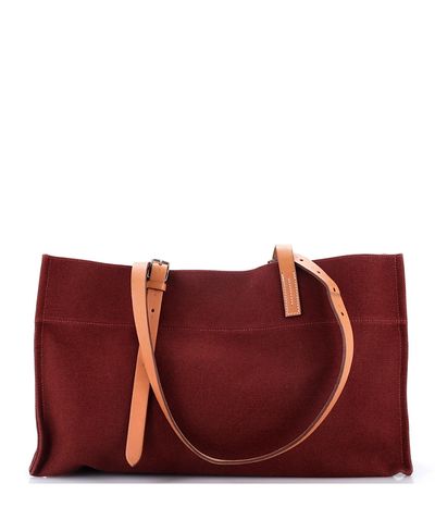 Pre-owned Hermes Pre-Owned HERMES Etriviere Elan Shopping Tote Toile and Leather