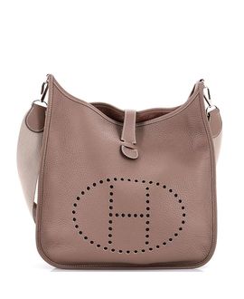Pre-owned Hermes Pre-Owned HERMES Evelyne Gen Ii Perforated H Logo Leather Crossbody Bag