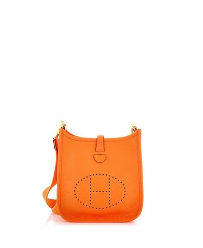 Pre-owned Hermes Pre-Owned HERMES Evelyne Perforated Leather Crossbody