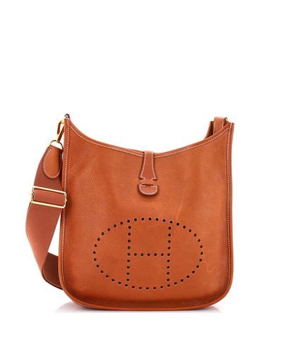 Pre-owned Hermes Pre-Owned HERMES Evelyne Pm Gen Iii Barenia Faubourg Leather Crossbody