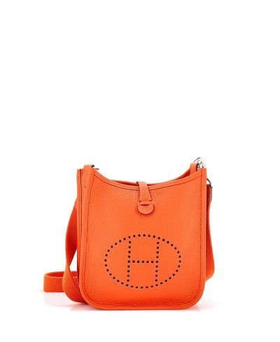 Pre-owned Hermes Pre-Owned HERMES Evelyne Tpm Clemence Leather Crossbody Bag