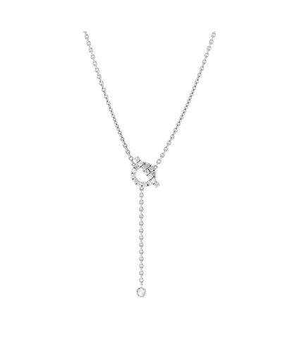 Pre-owned Hermes Pre-Owned HERMES Finesse Lariat Necklace 18K White Gold and Diamonds, 17.75