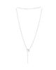 Pre-owned Hermes Pre-Owned HERMES Finesse Lariat Necklace 18K White Gold and Diamonds, 17.75 - 2