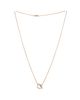 Pre-owned Hermes Pre-Owned HERMES Finesse Pendant Necklace 18K Rose Gold and Diamonds, 16 - 3