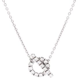 Pre-Owned Hermes Pre-Owned Hermes Finesse Pendant Necklace 18K White Gold and Diamonds