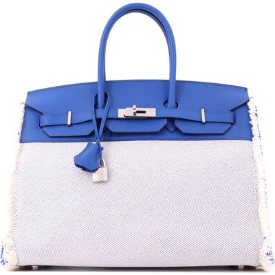 Pre-Owned Hermes Pre-Owned Hermes Fray Fray Birkin Bag Toile and Swift 35