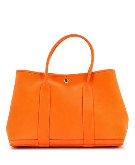 Pre-owned Hermes Pre-Owned HERMES Garden Party 36 Printed Interior Leather Tote