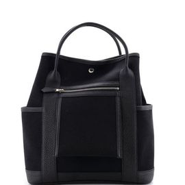 Pre-Owned Hermes Pre-Owned Hermes Garden Party Pockets Tote Toile and Leather Vertical
