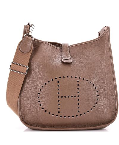 Pre-owned Hermes Pre-Owned HERMES Gm Evelyne Iii Clemence Leather Crossbody
