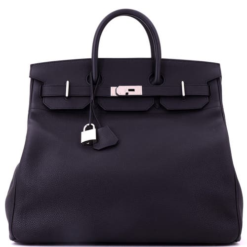 Pre-Owned Hermes Pre-Owned Hermes HAC Birkin Bag Black Togo with Palladium Hardware 40