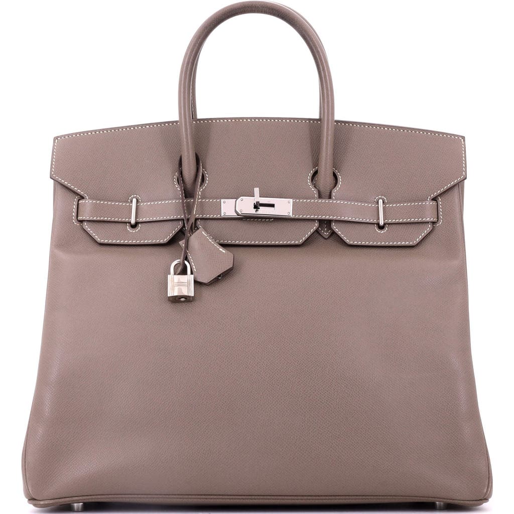 Pre-Owned Hermes Pre-Owned Hermes HAC Birkin Bag Grey Epsom with Palladium Hardware 36 