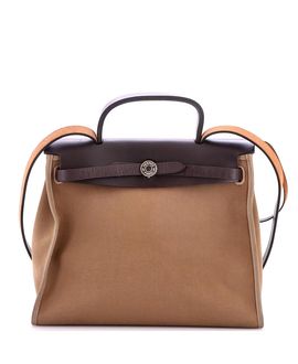 Pre-owned Hermes Pre-Owned HERMES Herbag 31 Leather & Canvas Shoulder Bag