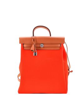 Pre-owned Hermes Pre-Owned HERMES Herbag A Dos Zip Backpack Toile and Leather
