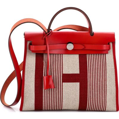 Pre-Owned Hermes Pre-Owned Hermes Herbag Zip H Vibration Toile and Leather 31