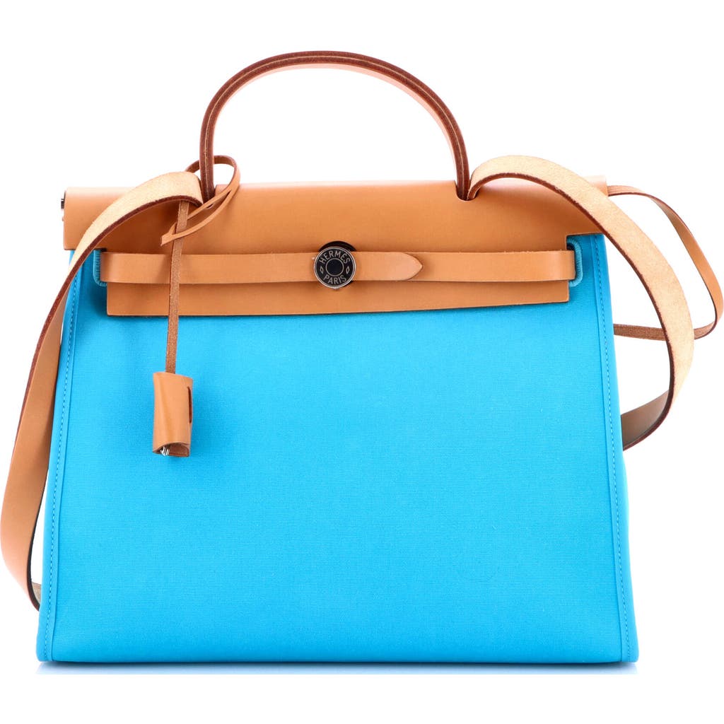 Pre-Owned Hermes Pre-Owned Hermes Herbag Zip Verso Leather and Toile 31