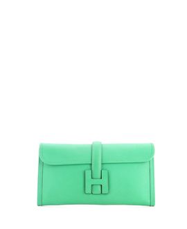 Pre-owned Hermes Pre-Owned HERMES Jige Elan Epsom Leather Clutch