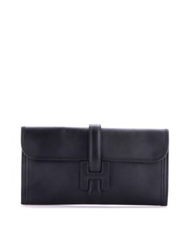 Pre-owned Hermes Pre-Owned HERMES Jige Elan Swift Leather Clutch