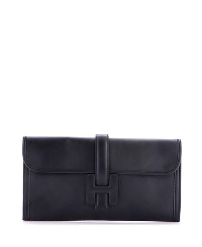 Pre-owned Hermes Pre-Owned HERMES Jige Elan Swift Leather Clutch