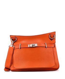 Pre-owned Hermes Pre-Owned HERMES Jypsiere 34 Clemence Leather Turn Lock Crossbody