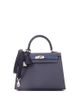 Pre-owned Hermes Pre-Owned HERMES Kelly 25 Handbag Bicolor Epsom with Palladium Hardware - 1