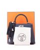 Pre-owned Hermes Pre-Owned HERMES Kelly 25 Handbag Bicolor Epsom with Palladium Hardware - 2