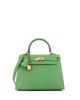 Pre-owned Hermes Pre-Owned HERMES Kelly 25 Handbag Green Epsom with Gold Hardware - 1