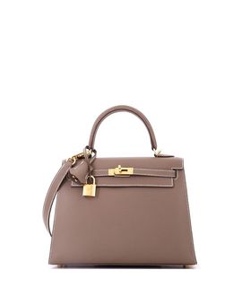 Pre-owned Hermes Pre-Owned HERMES Kelly 25 Leather Top Handle Bag