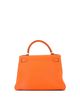 Pre-owned Hermes Pre-Owned HERMES Kelly 28 Handbag Orange Clemence with Palladium Hardware - 4
