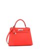 Pre-owned Hermes Pre-Owned HERMES Kelly 28 Handbag Orange Epsom with Palladium Hardware - 2