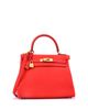 Pre-owned Hermes Pre-Owned HERMES Kelly 28 Handbag Red Evercolor with Gold Hardware - 2