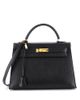 Pre-owned Hermes Pre-Owned HERMES Kelly 32 Handbag Black Ardennes with Gold Hardware - 1