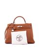 Pre-owned Hermes Pre-Owned HERMES Kelly 35 Handbag Brown Clemence with Palladium Hardware - 2