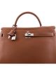 Pre-owned Hermes Pre-Owned HERMES Kelly 35 Handbag Brown Clemence with Palladium Hardware - 6