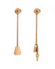Pre-owned Hermes Pre-Owned HERMES Kelly Clochette Drop Earrings 18K Rose Gold - 2