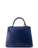Pre-Owned Hermes Pre-Owned Hermes Kelly Handbag Blue Box Calf with Gold Hardware 25 - 4