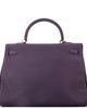 Pre-Owned Hermes Pre-Owned Hermes Kelly Handbag Purple Togo with Gold Hardware 35 - 3