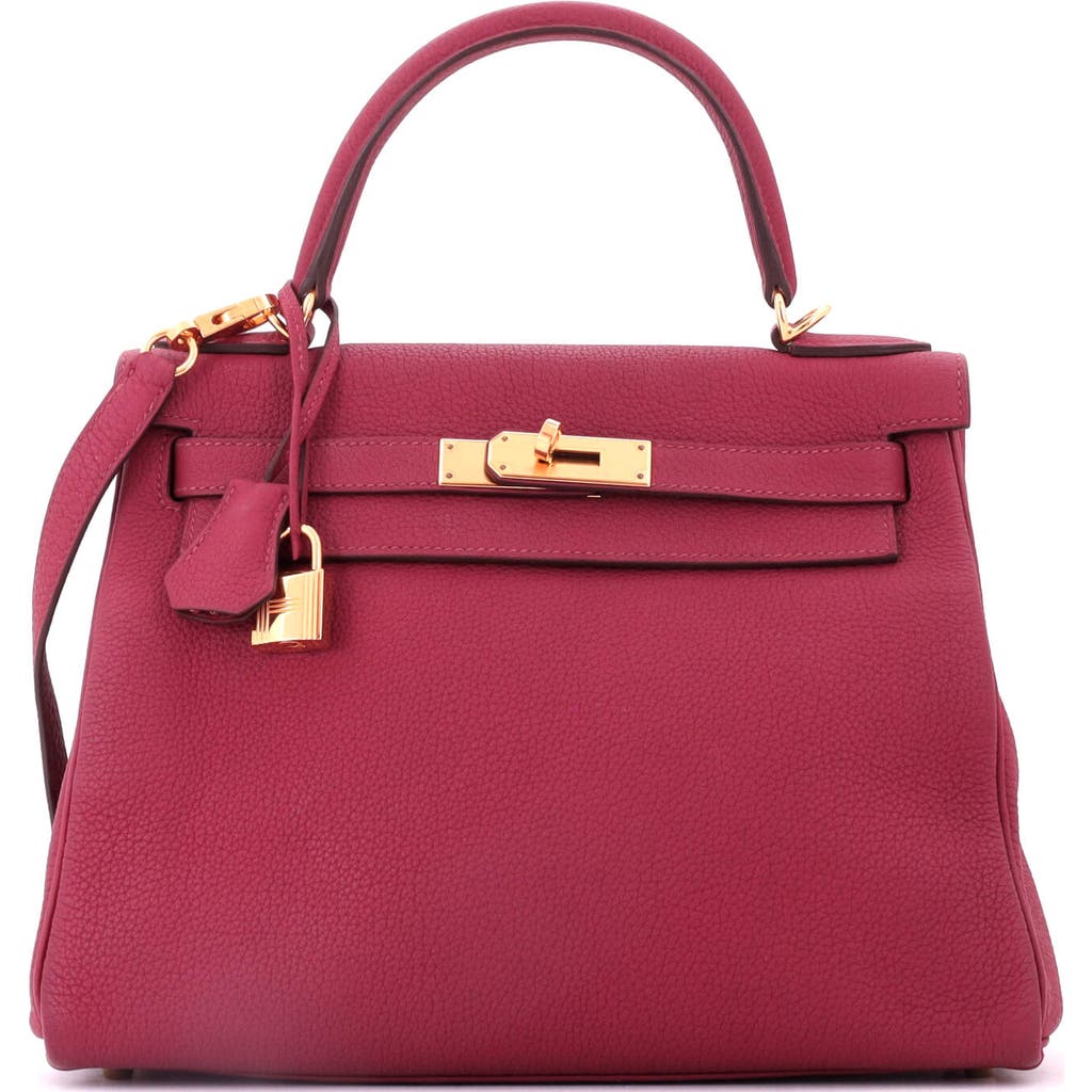 Pre-Owned Hermes Pre-Owned Hermes Kelly Handbag Red Togo with Gold Hardware 28 