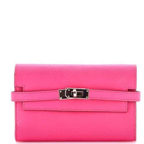 Pre-Owned Hermes Pre-Owned Hermes Kelly Trifold Wallet Chevre Mysore Medium