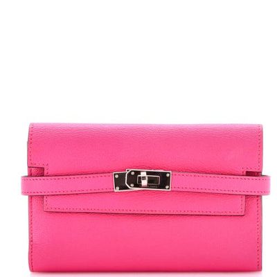 Pre-Owned Hermes Pre-Owned Hermes Kelly Trifold Wallet Chevre Mysore Medium