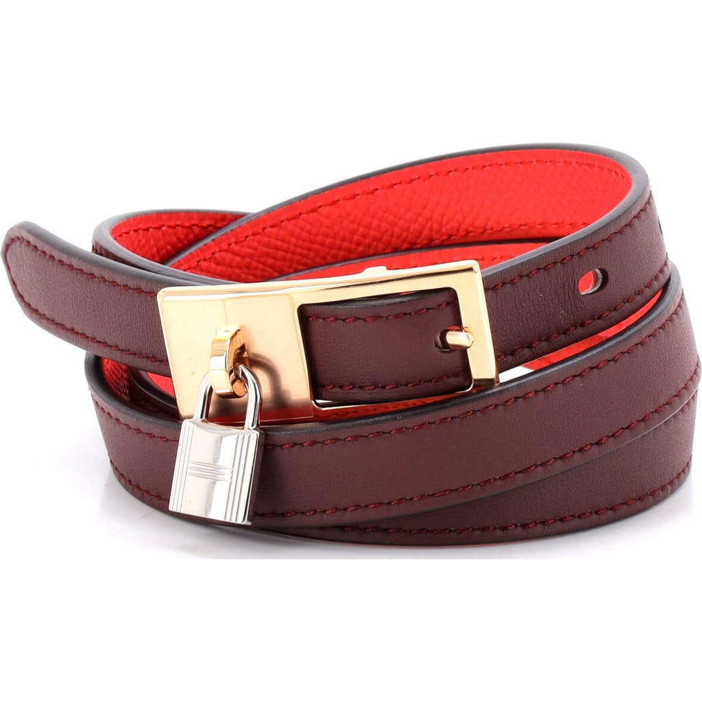 Pre-Owned Hermes Pre-Owned Hermes Lucky 15 Reversible Belt Leather Thin