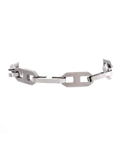 Pre-owned Hermes Pre-Owned HERMES Maillon H Link Bracelet Stainless Steel