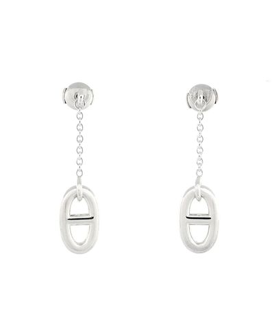 Pre-owned Hermes Pre-Owned HERMES Medium Farandole Drop Earrings Sterling Silver