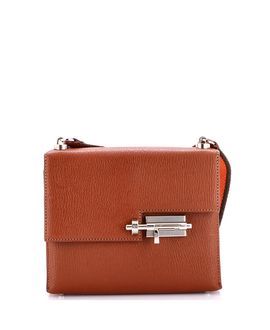 Pre-owned Hermes Pre-Owned HERMES Mini Verrou Leather & Canvas Crossbody