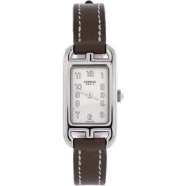 Pre-Owned Hermes Pre-Owned Hermes Nantucket Quartz Watch Stainless Steel and Leather 17