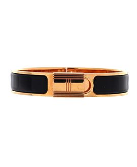 Pre-owned Hermes Pre-Owned HERMES Narrow Clic Cadenas Bracelet Enamel